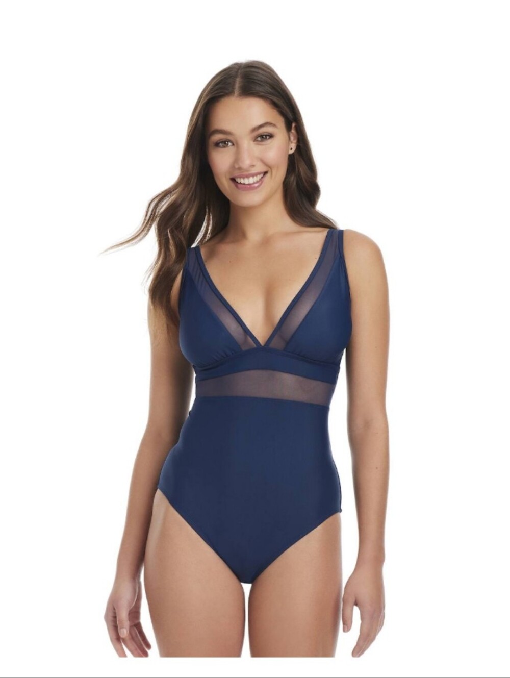NWT Mesh-Trim One-Piece Swimsuit